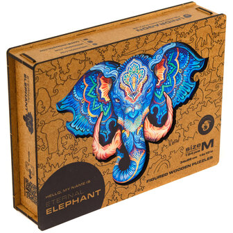 Puzzel Eternal Elephant / Eeuwige Olifant Medium met verpakkingsdoos