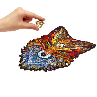 Puzzel Fiery Fox / Vurige Vos Small het leggen van een stukje
