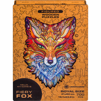 Puzzel Fiery Fox / Vurige Vos Royal Size met verpakkingsdoos 