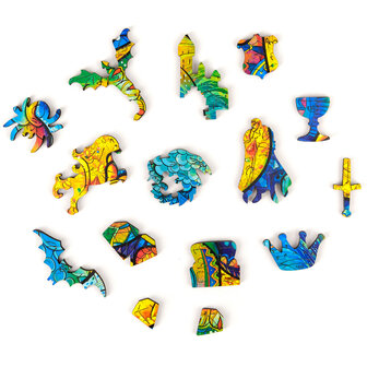 Puzzel Guarding Dragon / Bewakingsdraak Small stukjes in vormen van dieren