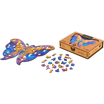 Puzzel Intergalaxy Butterfly / Intergalactische Vlinder Medium gehele inhoud