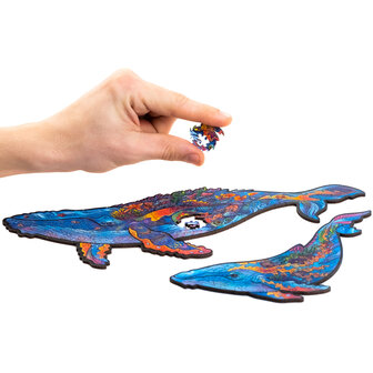 Puzzel Milky Whales / Walvissen Small het leggen van een stukje