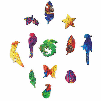 Puzzel Playful Parrots / Speelse Papegaaien Small stukjes in vormen van dieren