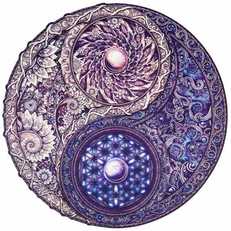 Puzzel Mandala Overarching Opposites / Mandala Overlappende Tegenstellingen Royal Size gehele foto