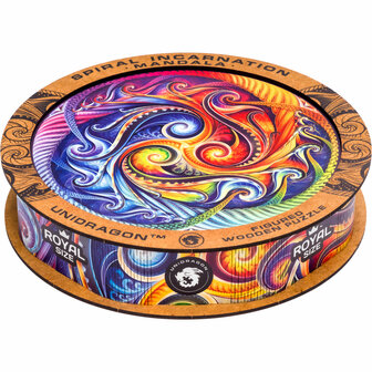 Puzzel Mandala Spiral Incarnation / Mandala Spiraal Incarnati Royal Size met verpakkingsdoos zijkant