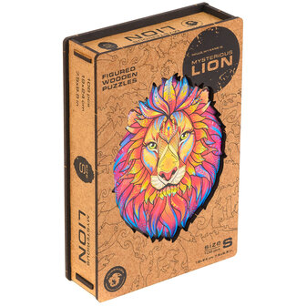 Puzzel Mysterious Lion / Mysterieuze Leeuw Small met verpakkingsdoos