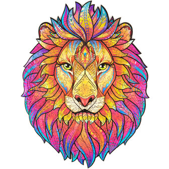 Puzzel Mysterious Lion / Mysterieuze Leeuw Medium gehele foto