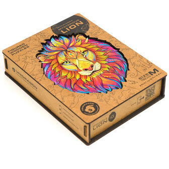 Puzzel Mysterious Lion / Mysterieuze Leeuw Medium verpakking