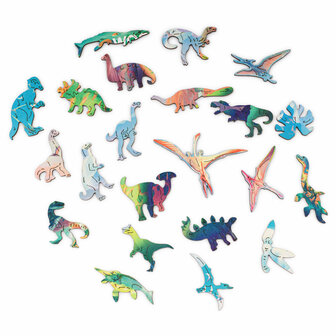 3D Puzzel Dino Diplodocus One Size stukjes in vormen van verschillende dino&#039;s