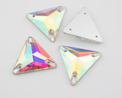 Naaistenen driehoek Kleur Crystal AB 22mm (9305)