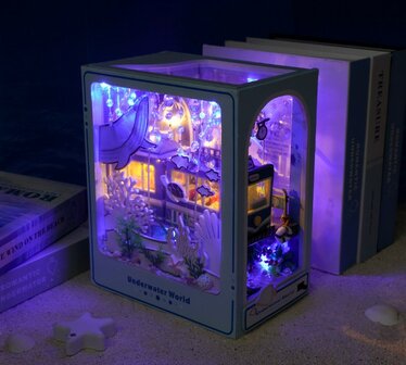 Book Nook - mini 3D wereld - Underwater World zijkant