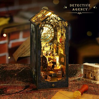 Book Nook - mini 3D wereld - Detective Famous Agency linker zijkant