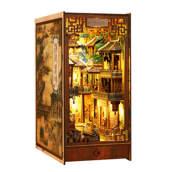 Book Nook - mini 3D wereld - Chinese Ancient Town met witte achtergrond