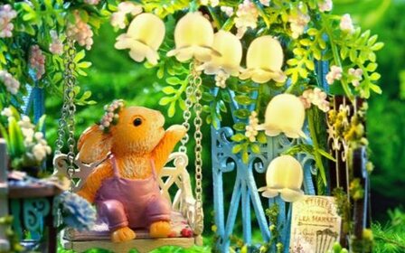 Dream Bottle Series - Fairytale Garden - Mini Dollhouse lichtgevende bloemen