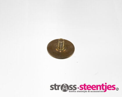 Hotfix applicator opzetstukje flat 19 mm bovenaanzicht met logo