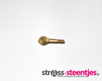 Hotfix applicator opzetstukje mini strijkboutje vooraanzicht met logo