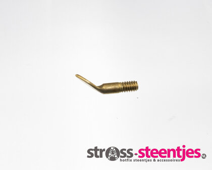 Hotfix applicator opzetstukje mini strijkboutje zijaanzi met logocht plat