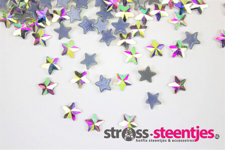 Sterretje 7 mm Crystal AB Hotfix Rhinestones Superior kwaliteit  met logo