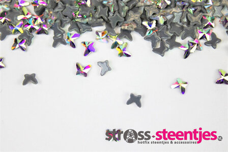 Vlindertje 3 mm Crystal AB Hotfix Rhinestones Figuren Superior (1038) (per 36 stuks) met logo