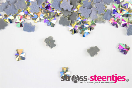 Beertje 7 mm Crystal AB Hotfix Rhinestones Figuren Superior kwaliteit (1060)  met logo