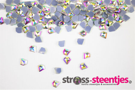 Diamantje 5 mm Crystal AB Hotfix Rhinestones Superior kwaliteit  met logo