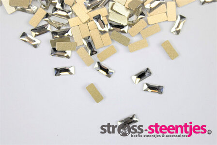 Rechthoek 3x7 mm Crystal Non hotfix Rhinestones figuren Superior Glamour kwaliteit  met logo