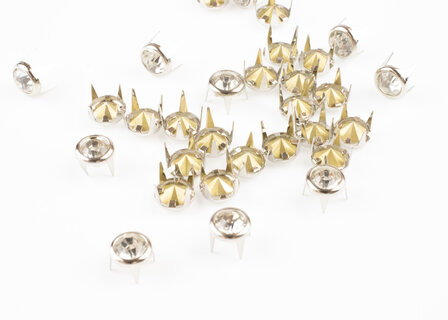 Spikes Zilver met Crystal SS 40 (per 36 stuks)