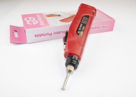 Hotfix Reis Applicator op batterijen voorkant op doosje
