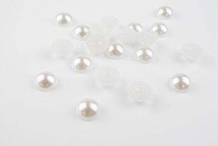 Non-Hotfix Parels Wit 14 mm  (per 20 stuks)