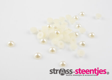 Non-Hotfix Parels Cr&egrave;me 8 mm (SS40) per 10 gram (ca. 70 stuks) met logo