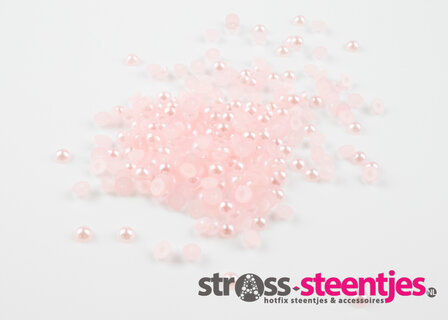 Non-Hotfix Parels Licht Roze 4 mm (SS16) per 10 gram (ca. 570 stuks) met logo