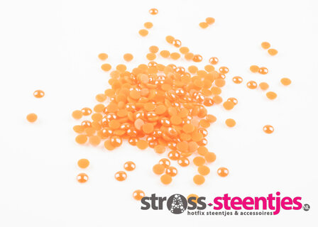 Hotfix Ceramic Parels Kleur Oranje 4 mm (SS16)  (ca. 350 stuks) met logo