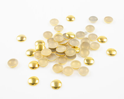Hotfix Studs Rond 8 mm Kleur Goud (ca. 60 stuks)