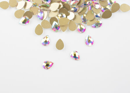 Bolle Druppel 8 mm Crystal AB Non hotfix Rhinestones figuren Superior Glamour (5013) 