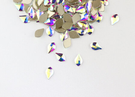 Bolle Druppel met Punt 4.2x7.8 mm Crystal AB Non Hotfix Rhinestones Figuren Superior (5024) 
