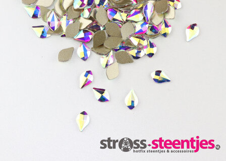 Bolle Druppel met Punt 4.2x7.8 mm Crystal AB Non Hotfix Rhinestones Figuren Superior (5024) met logo