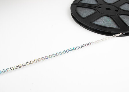 Strijkbare Pailletten per rol - kleur Silver