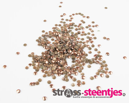 Hotfix Nailheads Kleur Bruin rond 3 mm (ca. 550 stuks) met logo