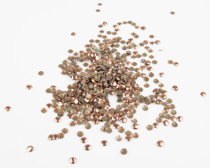 Hotfix Nailheads Kleur Bruin rond 3 mm (ca. 550 stuks)