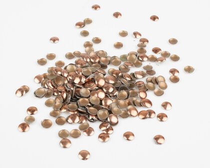 Hotfix Nailheads Kleur Bruin rond 4 mm (ca. 350 stuks)