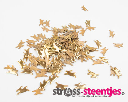 Hotfix Nailheads Kleur Goud hond (ca. 130 stuks) met logo