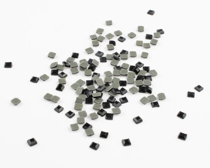 Hotfix Rhinestones Vierkant Jet DMC 3 mm