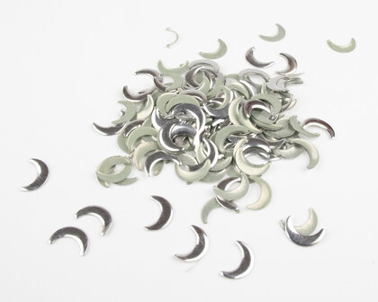 Hotfix Nailheads Kleur Zilver halve maan (ca. 150 stuks)