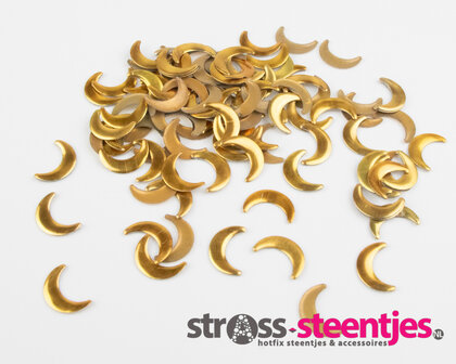 Hotfix Nailheads Kleur Goud halve maan (ca. 150 stuks) met logo