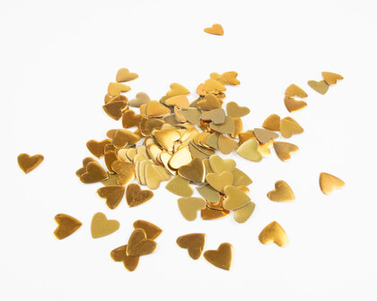 Hotfix Nailheads Kleur Goud hart (groot) (ca. 100 stuks)