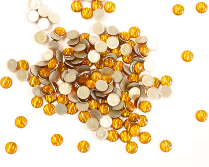 Hotfix Epoxy 4 mm Geel met holografische glans (ca. 275 stuks)