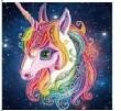 Diamond Painting partial vormen special regenboog eenhoorn zonder logo