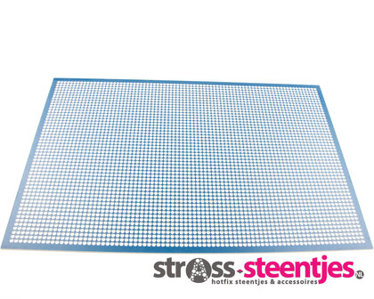 Hotfix patroonplaat SS10 blauw 19,5x30 cm met logo