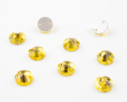 Naaistenen Rivoli Light Topaz (8mm) zonder logo