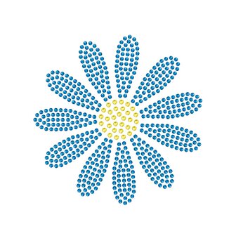 Daisy / madeliefje (88.7 x 89.9 x 1.5mm) - Preciosa Transfer